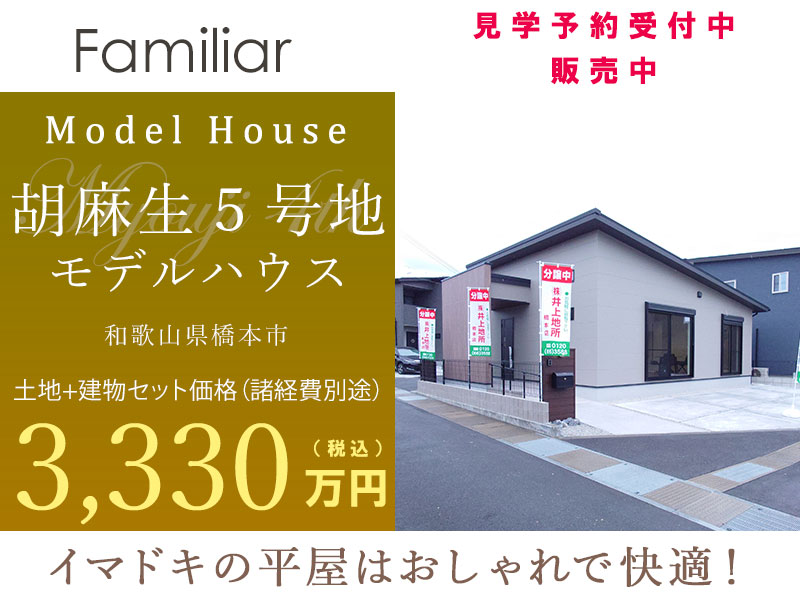 橋本市胡麻生・グリーンステージ胡麻生/5号地モデルハウス